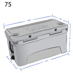 Frosted Frog Desert Camo 75 Quart Ice Chest Heavy Duty High Performance Roto-Molded Commercial Grade Insulated Cooler