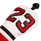 Shabier Golf Sports Style Golf Wood Club Headcover Driver Cover For Taylormade M5 M6 Driver (White 23 Fairway Cover)