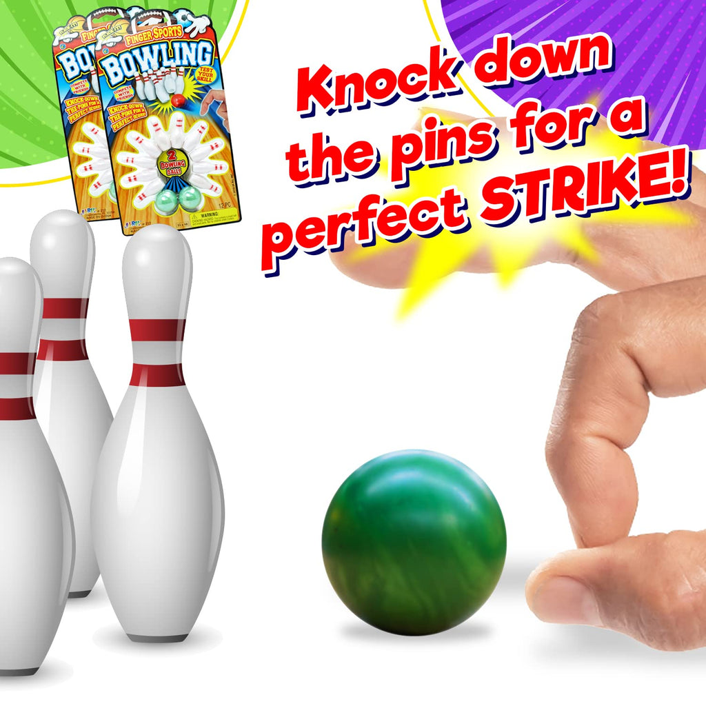 Ja-Ru Finger Bowling Game Portable Pocket Board Item 2 Balls Included. 217-1B