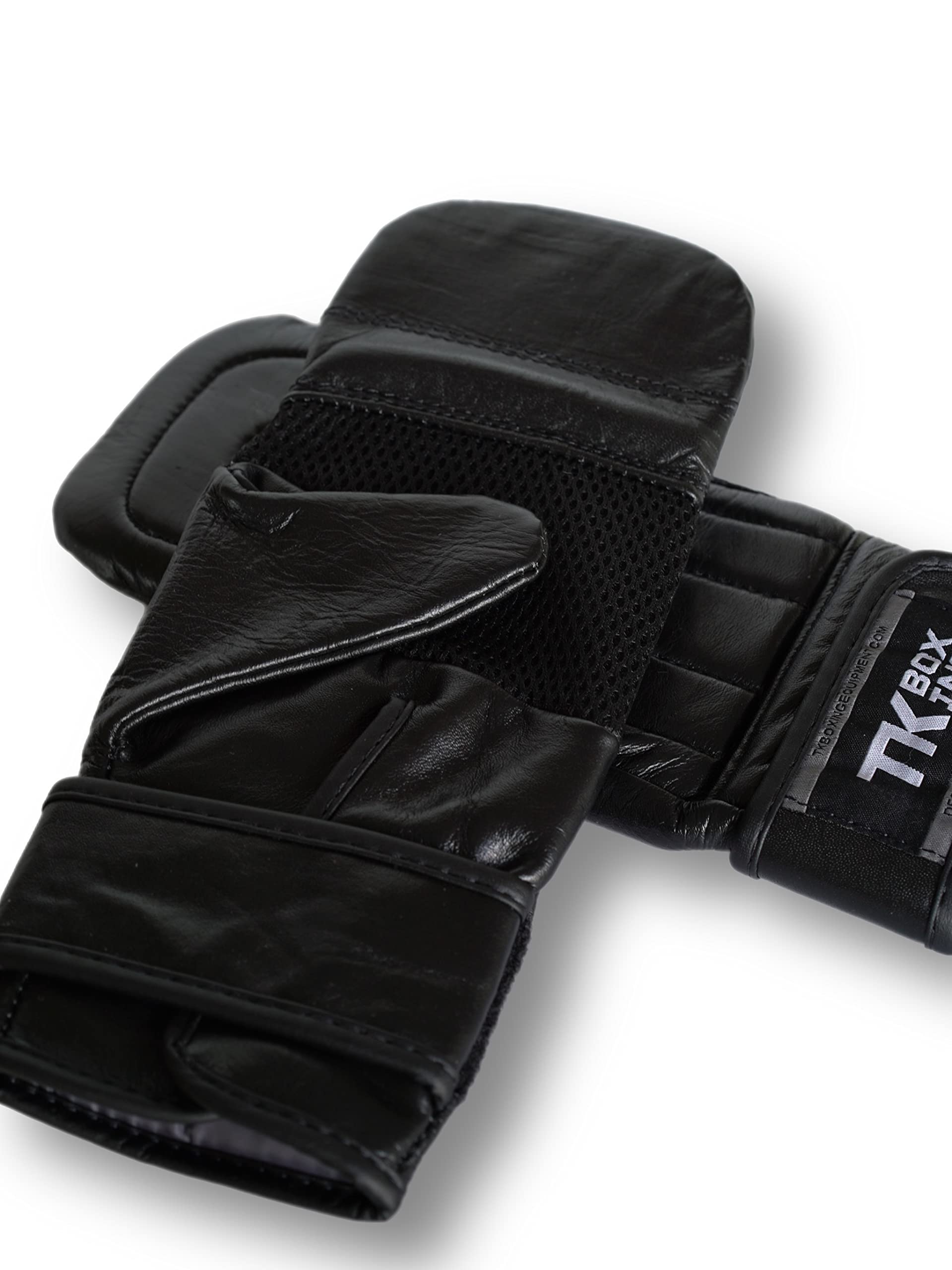 TK Boxing Gladiator Bag Mitt Gloves, Perfect for Hand Strengthening, Boxing, Kickboxing, MMA for Men and Women (Black, S)