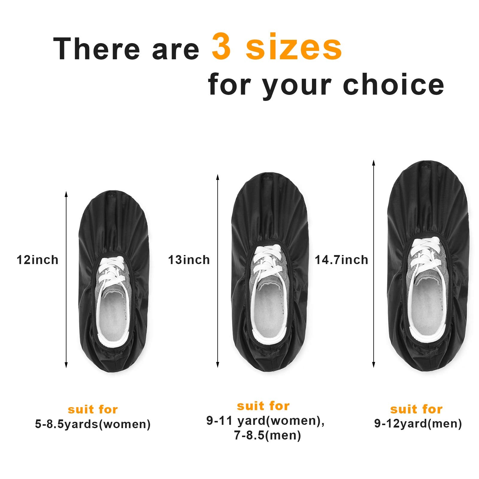 Coitek Bowling Shoe Covers, Shoe Protector Covers For Bowling Shoe Waterproof Reusable And Anti Slip (Small)