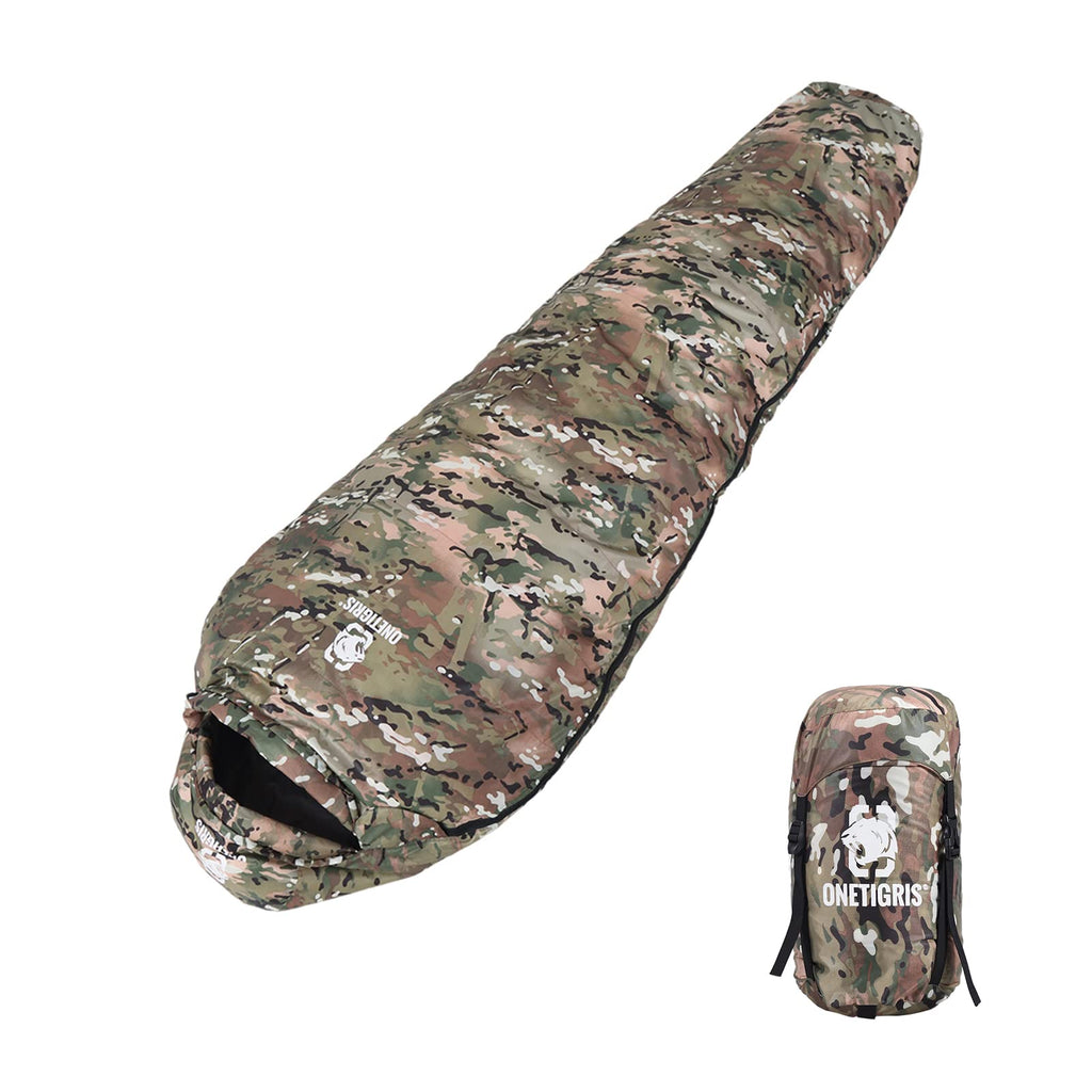 Onetigris Sleeping Bag, Survival Gear, 32?F Cold Weather Mummy Sleeping Bag For Camping Hiking Backpacking
