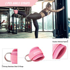 G4Free 7Pcs Barbell Pad Set For Squat, Hip Thrusts, Lunges Standard Olympic Bars With 2 Gym Ankle Safety Straps, 3 Hip Resistanc