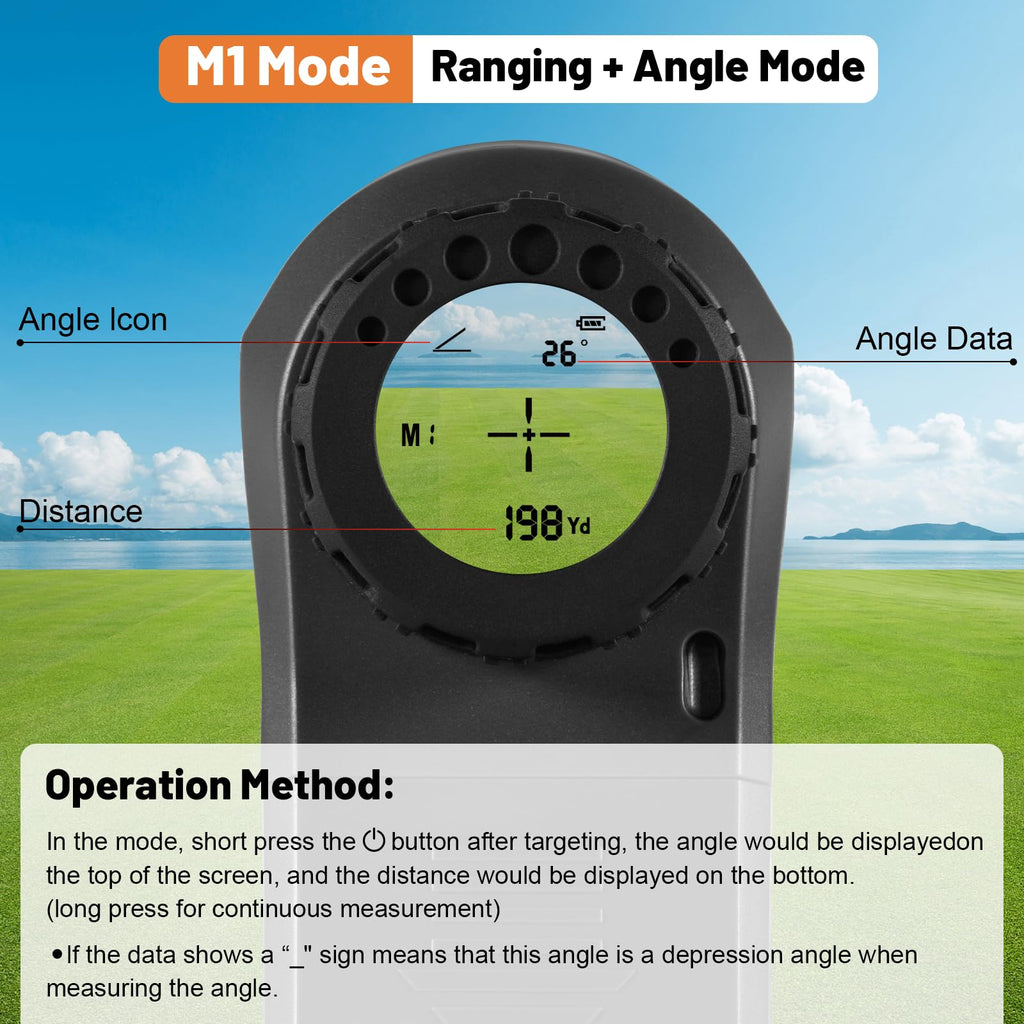 Golf Laser Rangefinder, Rangefinder For Hunter, 1100/1200 Yds High Precision Golf Rangefinder With Slope, Magnification, Flag Lo