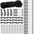 Deck Rigging Kit Accessory - 19.7 Ft Bungee Cord With Deck Loops Tie Down Pad Eyes And J - Hooks And Bungee Cord Hook Screws & R