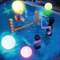 Pool Toys - 4 Pack Light Up Beach Balls for Kids w/ 8 Light Modes, Pool Beach Games Balls for Outdoor or Indoor Activities, Glow