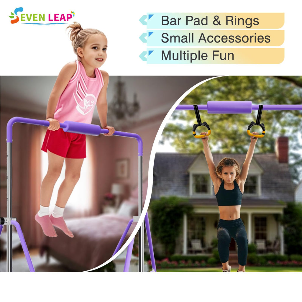 Seven Leap Expandable Bar For Junior Gymnasts - Adjustable And Folding Design