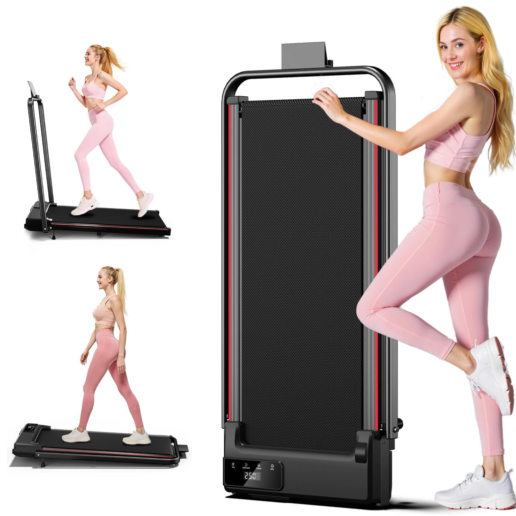 Treadmill With Incline, Small Walking Pad With Handle Bar, Under Desk Treadmill For Home Office 300 Lbs Capacity, Remote Control