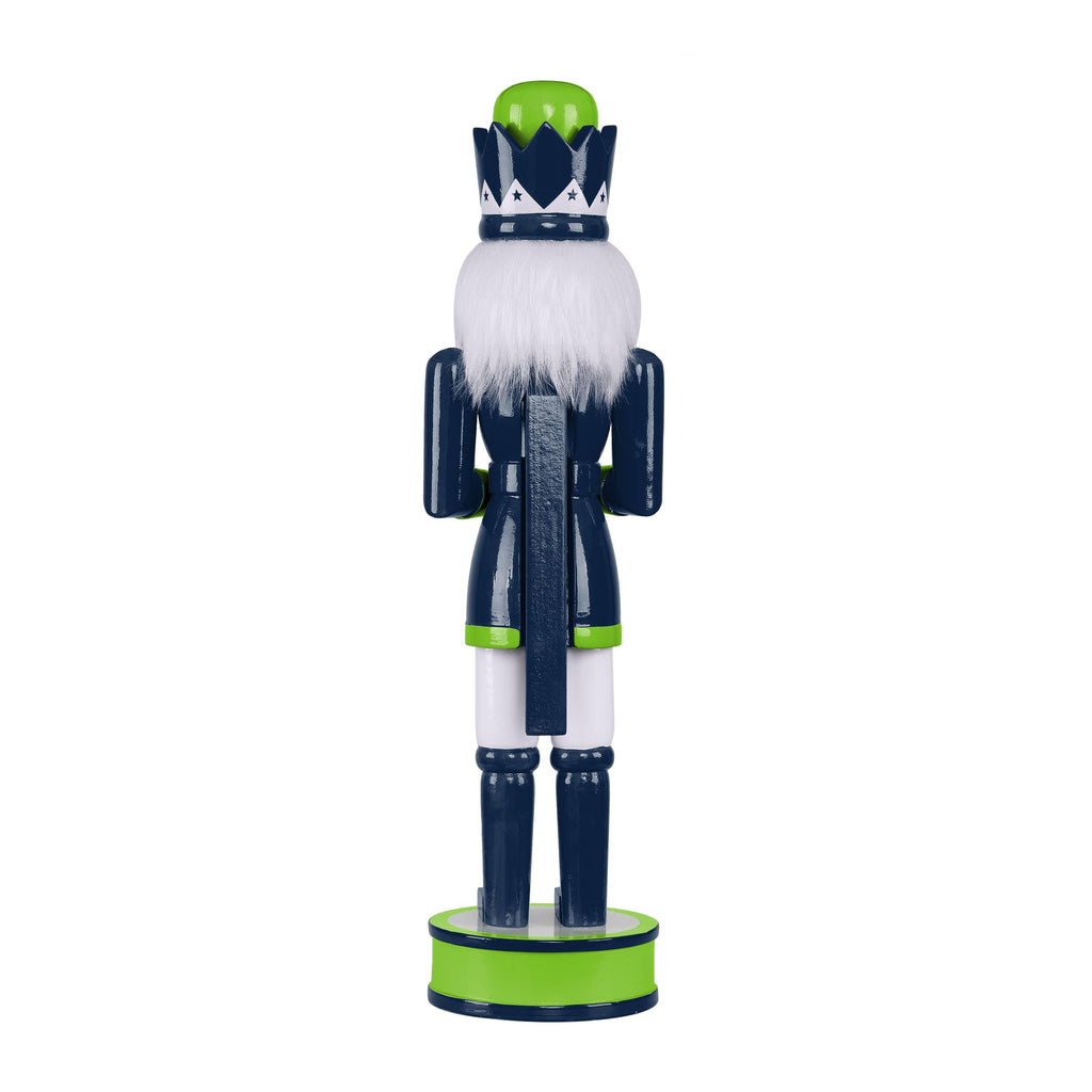 FOCO NFL Seattle Seahawks Team Logo 14 Holiday Nutcracker, Version 2, One Size