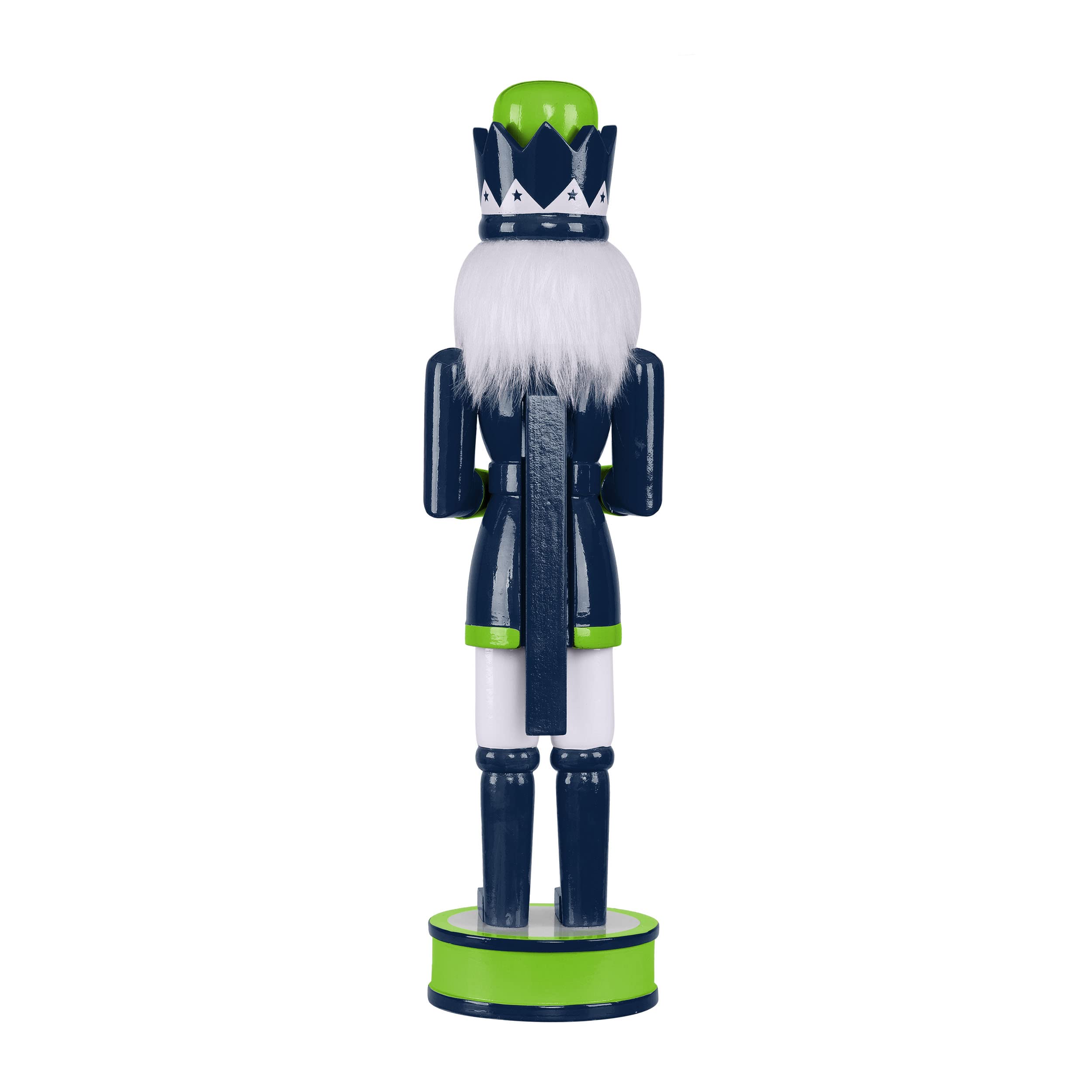 FOCO NFL Seattle Seahawks Team Logo 14 Holiday Nutcracker, Version 2, One Size