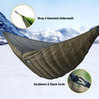 Ultralight Hammock Underquilt For Camping Backpacking, Ayamaya 3 Season Under Quilt Uq For Single Person Hammock Warm Under Blan