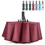 G4Free 46 Inch Large Golf Umbrella Compact Reverse Travel Umbrella Automatic Open Close (Burgendy)