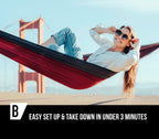 Bear Butt Double Parachute Hammock - Khaki / Dark Green