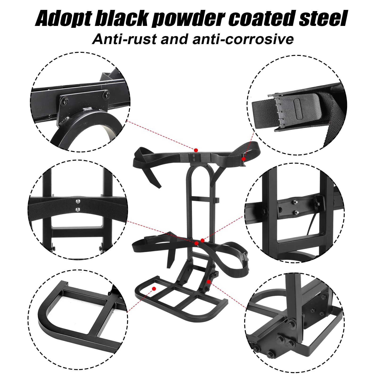 Roykaw Universal Golf Cart Rear Seat Bag Holder Compatible With Ezgo/Club Car/Yamaha Golf Cart With Rear Seat Grab Bar, Upgrade