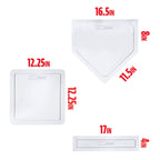Franklin Sports Baseball Base Deluxe Set - Mlb Baseball + Softball Bases, Home Plate And Pitchers Rubber - Portable Kickball Bas