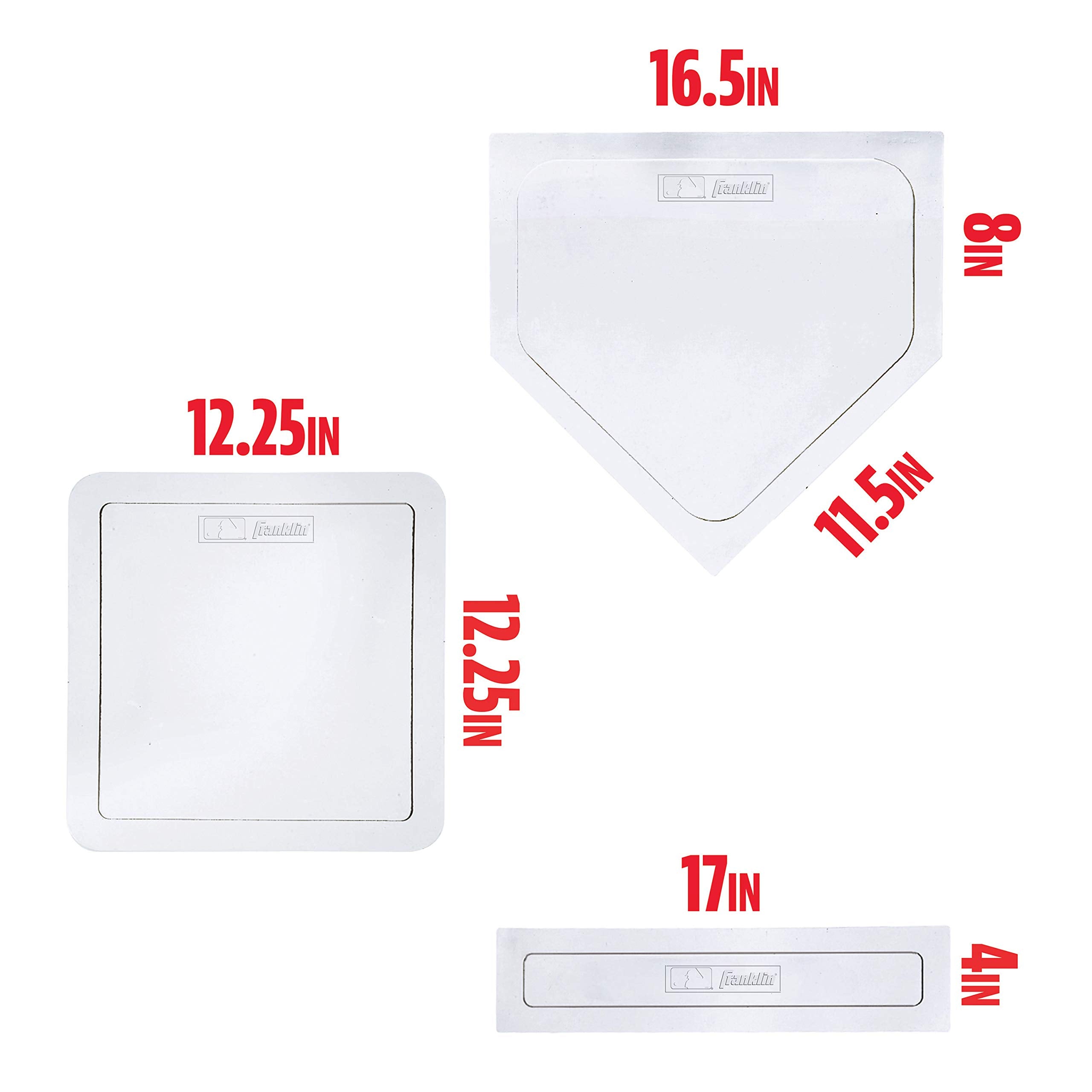 Franklin Sports Baseball Base Deluxe Set - Mlb Baseball + Softball Bases, Home Plate And Pitchers Rubber - Portable Kickball Bas