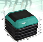 Yes4All 16''X16'' Height-Adjustable High Step Aerobic Platform With 4 Risers For Home Gym Exercise Fitness Workout, Cardio And J