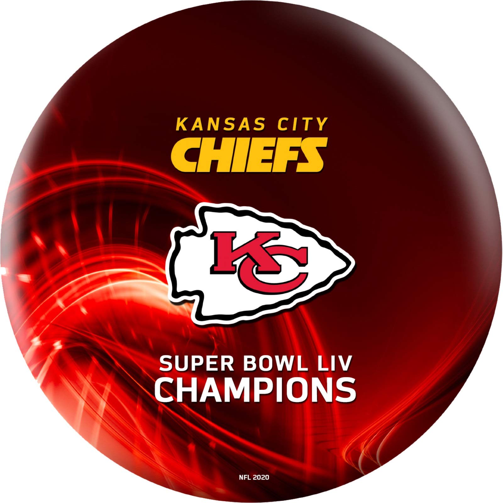 Nfl Super Bowl Liv Champs Kansas City Chiefs Licensed Bowling Ball Undrilled (14)