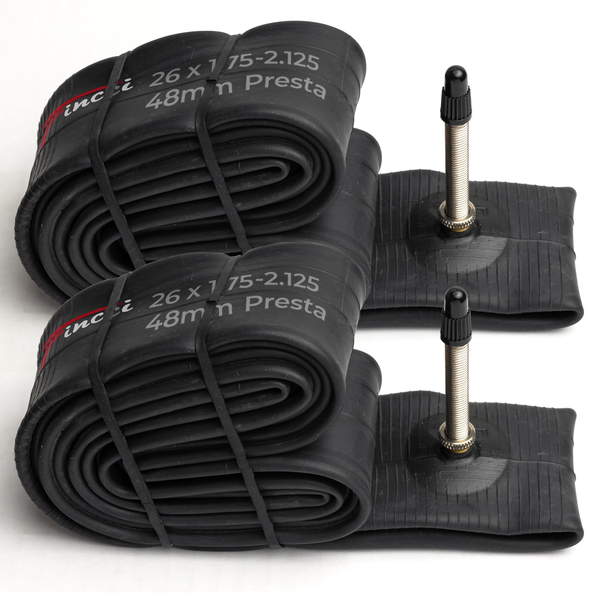 Fincci Pair Bike Inner Tube 26 X 175-2125 Inch 48Mm Presta Valve Inner Tubes For Mountain Mtb Bicycle - Compatible Sizes: 175185