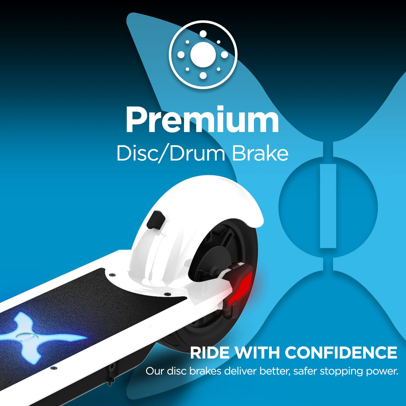 Hover-1 Alpha Foldable Electric Scooter with 450W Brushless Motor, 18 mph Max Speed, 10    Air-Filled Tires and 12 Mile Range