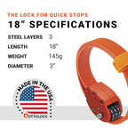 Ottolock Combination Bike Lock  Lightweight & Compact  Theft Deterrent For Quick Stops  Cycling, E-Mobility, & Outdoor Gear (Ott