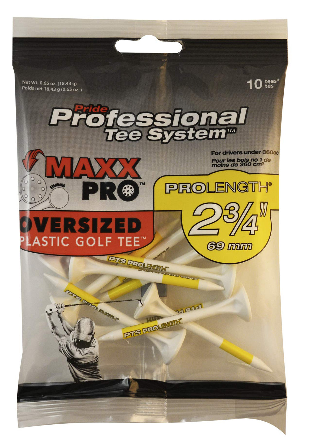 Pride 2-3/4 Inch Pts Maxxpro 10Ct,White