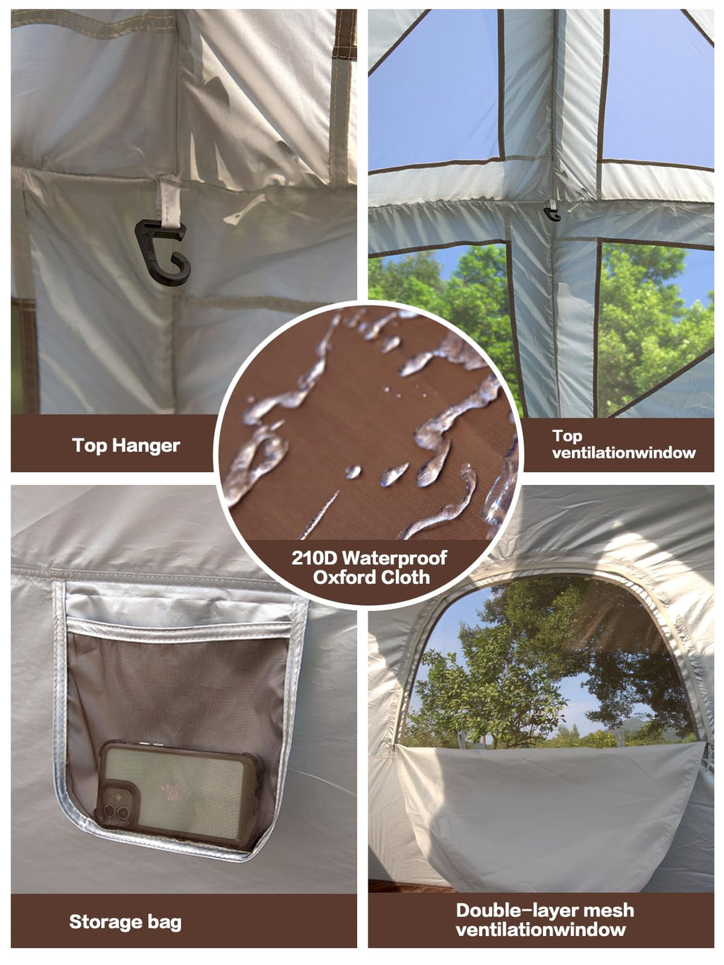 Dancoom 6-8 Person Inflatable Tent For Camping, 96.8 Ft Large Camping Tent Includes Tarps,3000Mm Waterproof Easy Setup Glamping