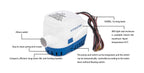 Dontmiss Automatic Submersible Small Boat Bilge Pump 12V 1100Gph Auto With Float Switch Bilge Pump For Boat(Outlet Diameter:1 1/