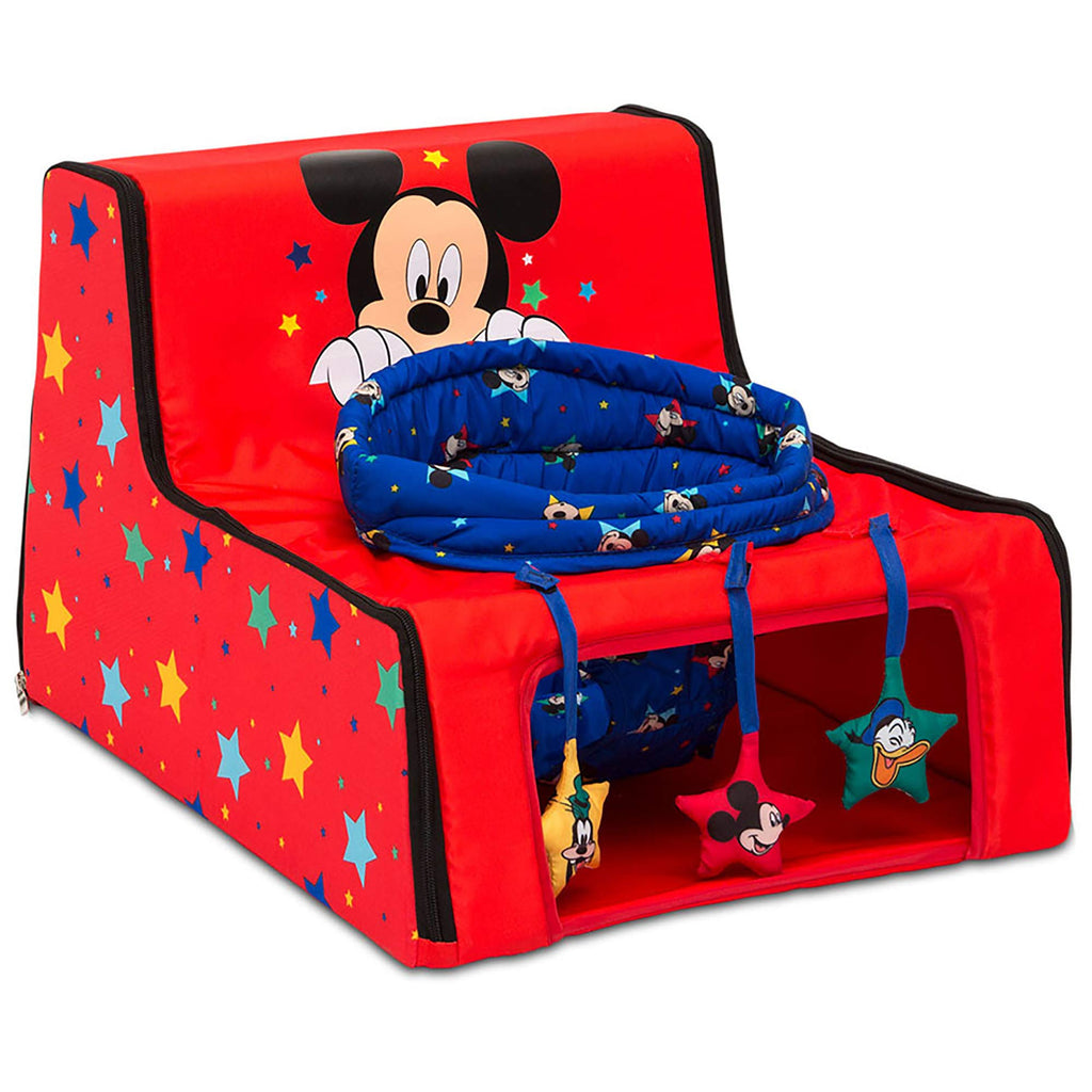 Disney Mickey Mouse Sit N Play Portable Activity Seat For Babies By Delta Children - Floor Seat For Infants, 175X21X14 Inch (Pac