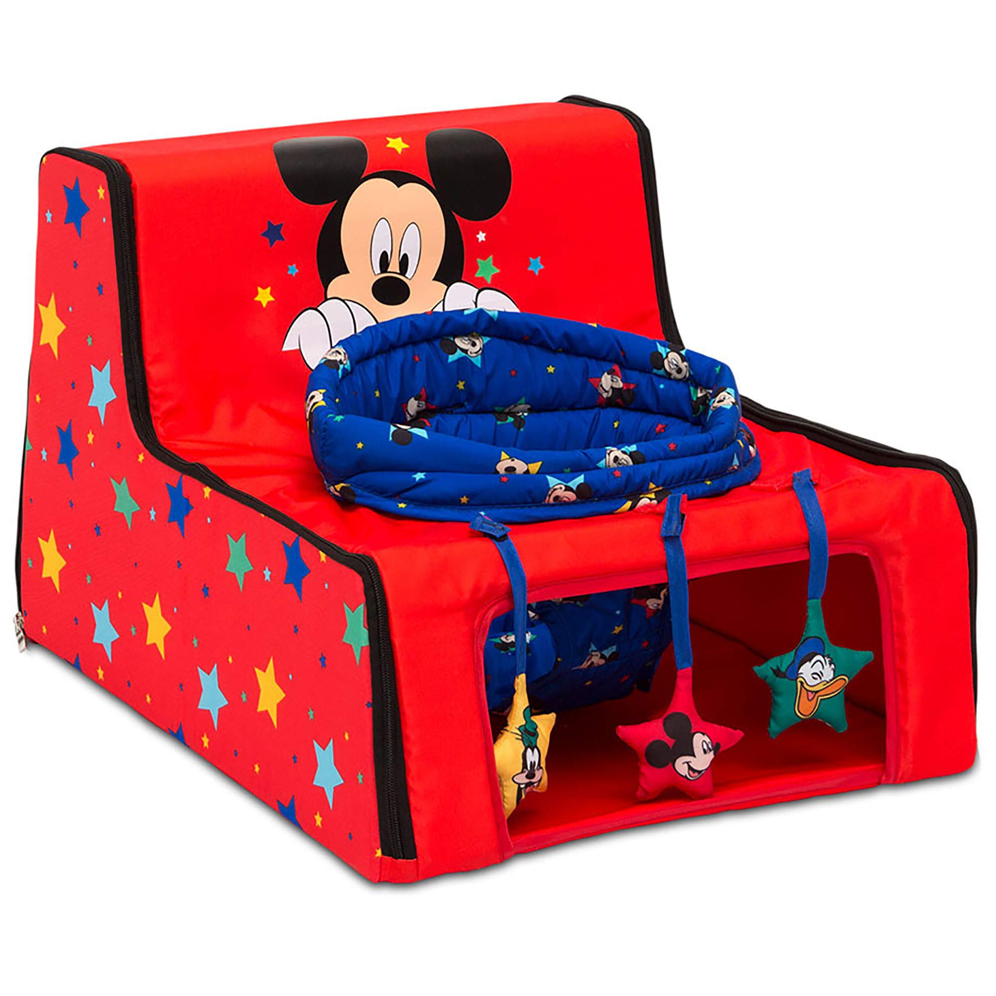 Disney Mickey Mouse Sit N Play Portable Activity Seat For Babies By Delta Children - Floor Seat For Infants, 175X21X14 Inch (Pac