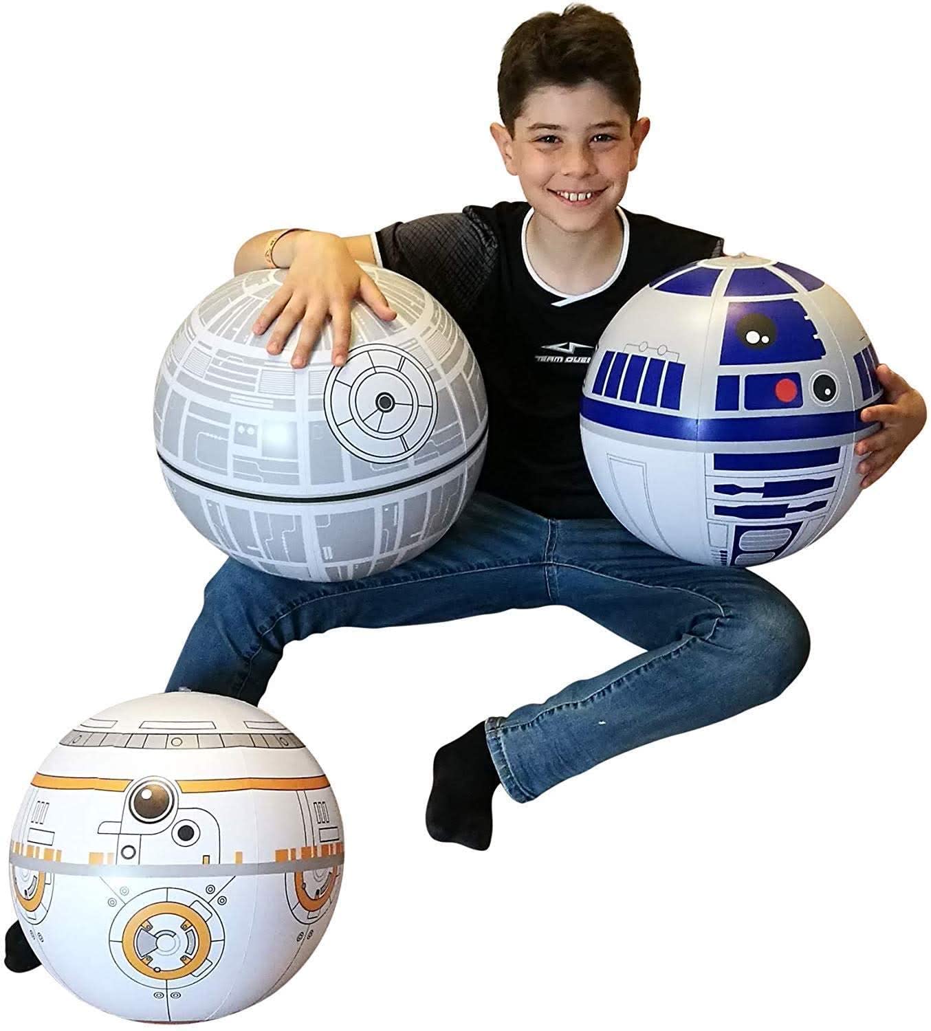 Ninostar Large Play Balls Set Of 3 - Fun Indoor And Outdoor Gift - Can Use For Play/Room Decor/Party Decor/Pool Inflatable Water