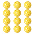 GSE Games & Sports Expert 12-Pack Yellow Practice Baseballs, Plastic Baseballs Training, Hollow Airflow Softballs for Pitching, 