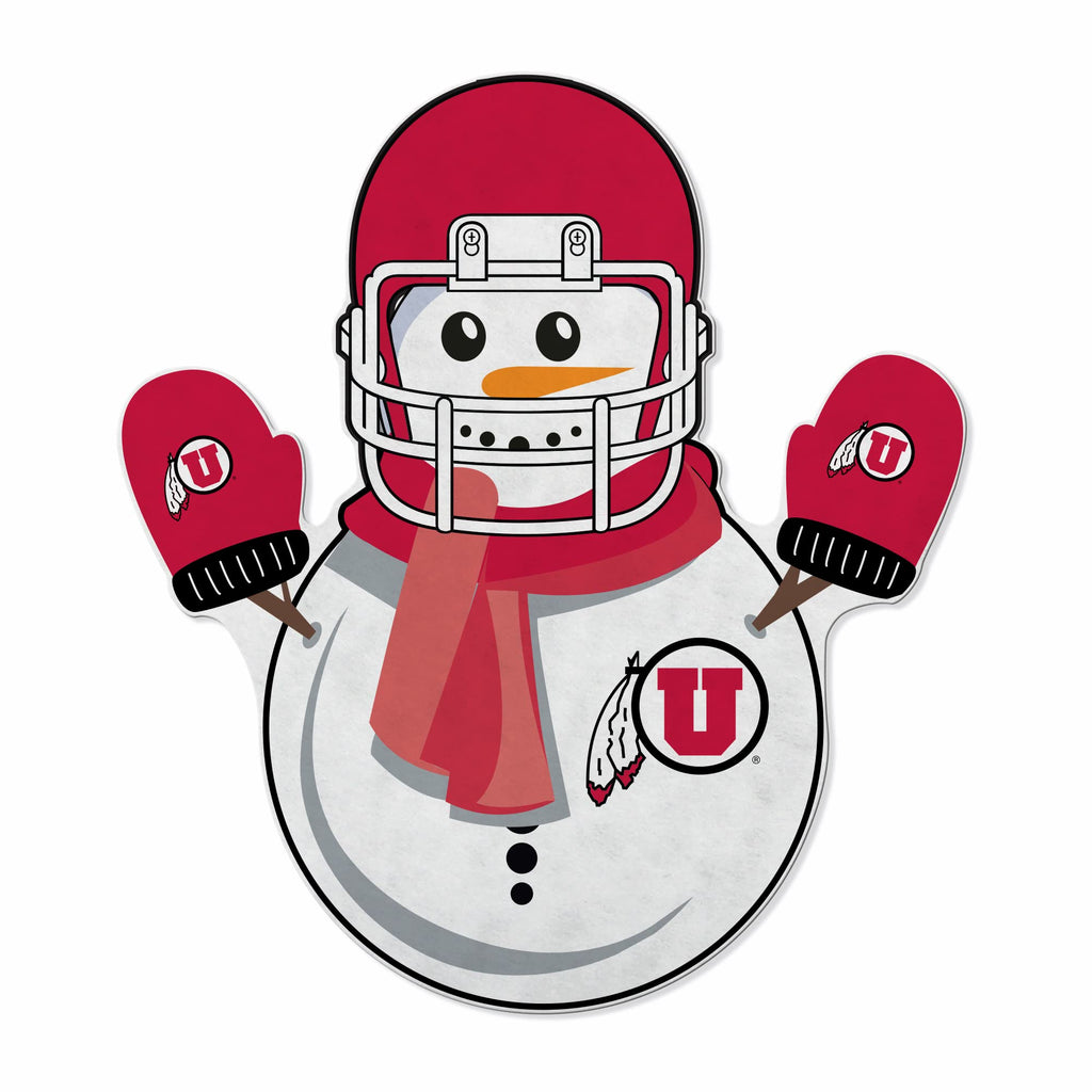 Rico Industries Ncaa Utah Utes Snowman Shape Cut Pennant - Home And Living Room D  Cor - Soft Felt Ez To Hang