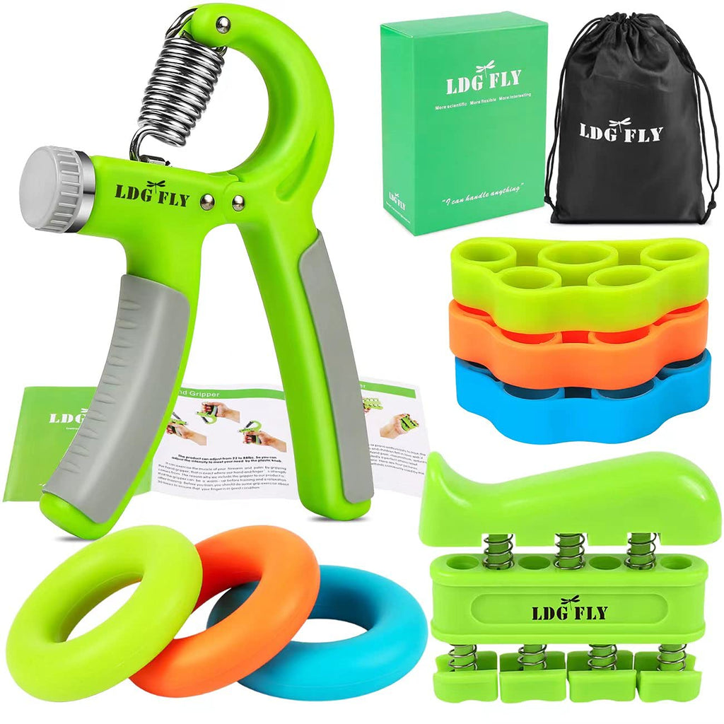 Hand Grip Strengthener Kit With Finger Exerciser, Finger Stretchers, Adjustable Hand Gripper And Exercise Rings, Strength Traine