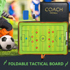 Roseflower Soccer Coaching Board, Magnetic Soccer Tactics Strategy Board, Erasable Coaches Clipboard With Magnets And Marker Pen