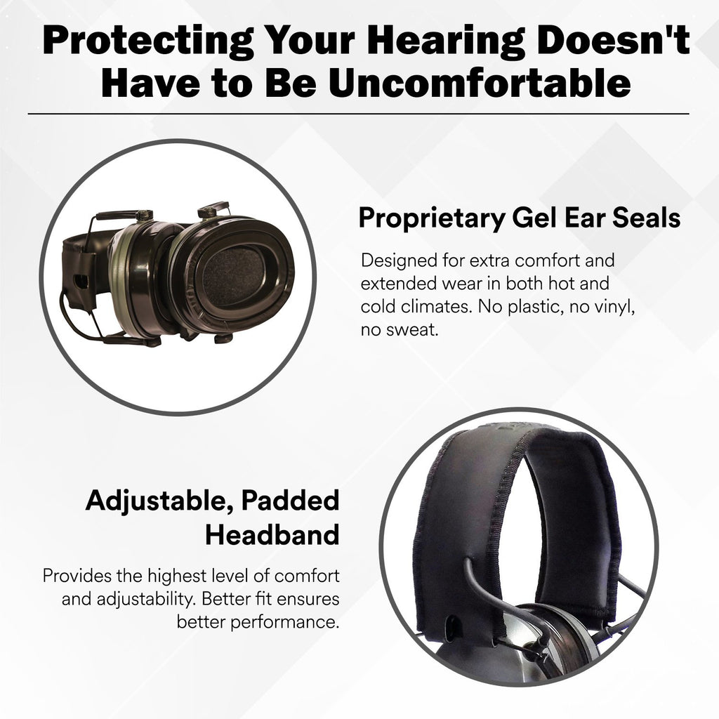 Pro Ears Silver 22 Electronic Hearing Protection, Noise Reduction Rating 22Db, Dynamic Level Sound Compression Technology, Autom