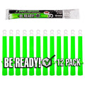 Be Ready - Industrial 12 Hour Illumination Emergency Safety Chemical Light Glow Sticks 12 Pack - Green