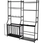 Vevor Golf Storage Garage Organizer, 2 Golf Bag Storage Stand Holder And Other Sports Equipment Storage Rack, Outdoor Steel Ball