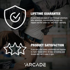 Arcade The Original Unisex Adventure Belt, Heavy Duty Elastic Webbing, Non-Metal Travel Friendly Buckle, Midnighter Black