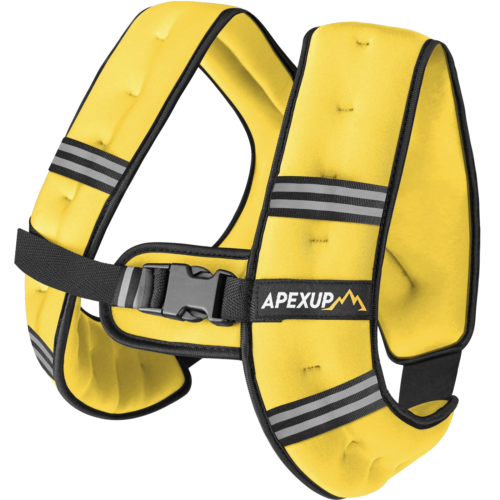 APEXUP 5lbs Weighted Vest Men Women, Weight Vest for Women Workout Equipment for Strength Training Running (Yellow)