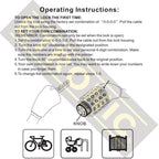 Etronic M6 Self Coiling Resettable Combination Bike Cable Lock, 6-Feet X 3/8-Inch, Pink