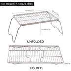 Redcamp Large Folding Campfire Grill 304 Stainless Steel Grate, Heavy Duty Portable Camping Grill With Legs Carrying Bag