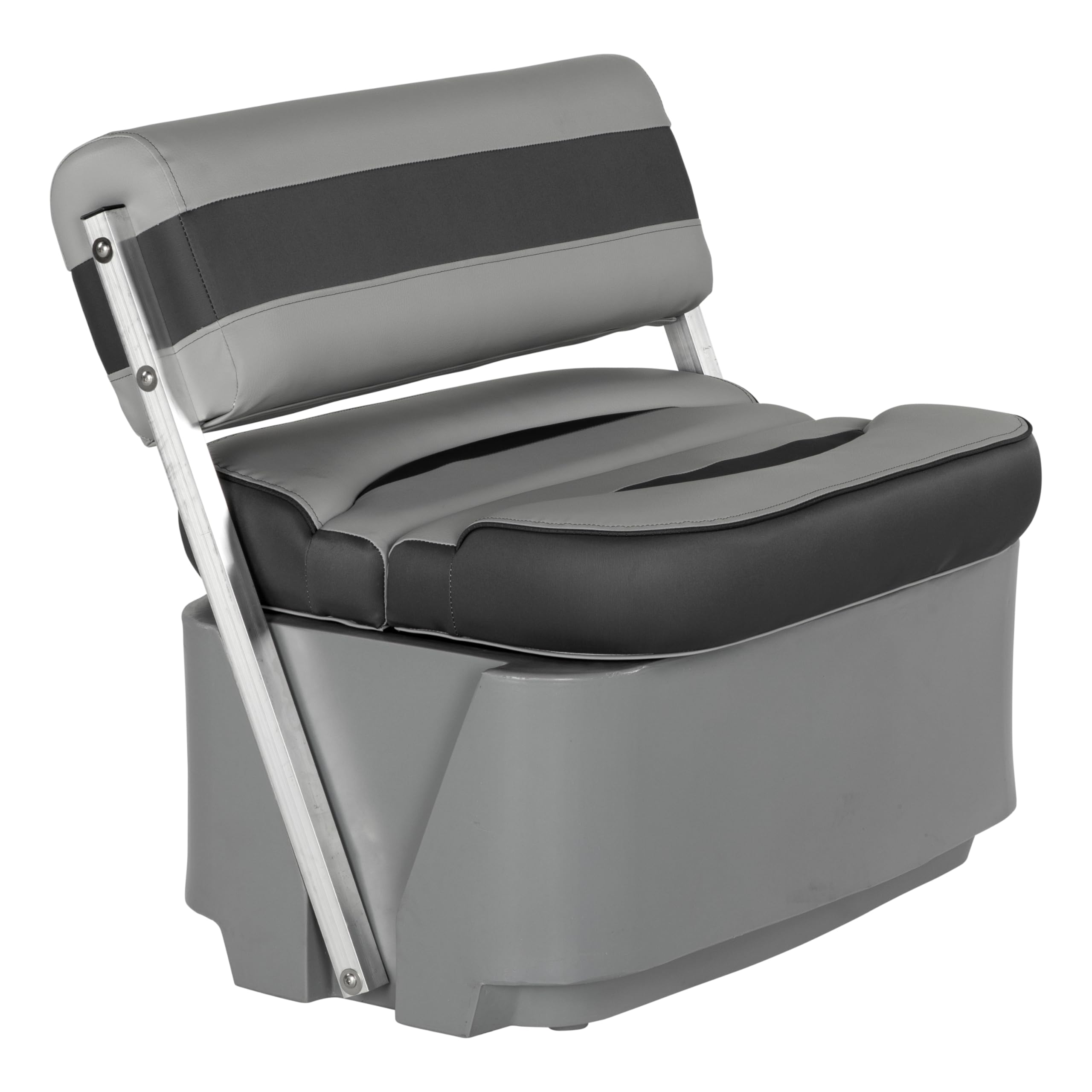 Rockport Series Flip Flop Pontoon Seat with Storage, Measures 34.5 L x 34.5 W x 31 H, Marine-Grade Vinyl, High-Density Foam, Eas