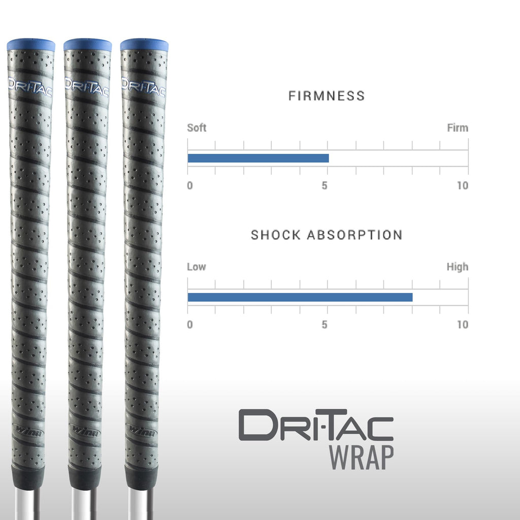 Winn Dri-Tac Wrap Midsize (+1/16 Inch) 13 Piece Golf Grip Bundle (