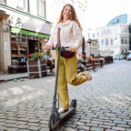 Qlaway Electric Scooter - Top Speed 19 MPH, Max 15 Miles Ranges, 8.5 Solid Tire, Powerful 350W Motor, Load 264LBS, Aluminum Allo