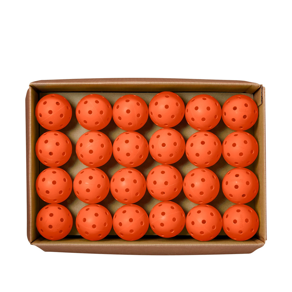 Wilson Tru 32 Indoor Pickleballs - 48 Ball Case, Orange