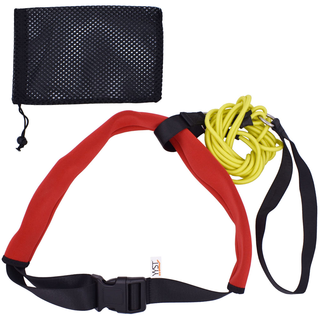 Yyst Swim Bungee Training Belt Swim Resistance Belt Swim Exerciser Belt Swim Tether (One Waist Belt, One Bungee Cord, One Loop),