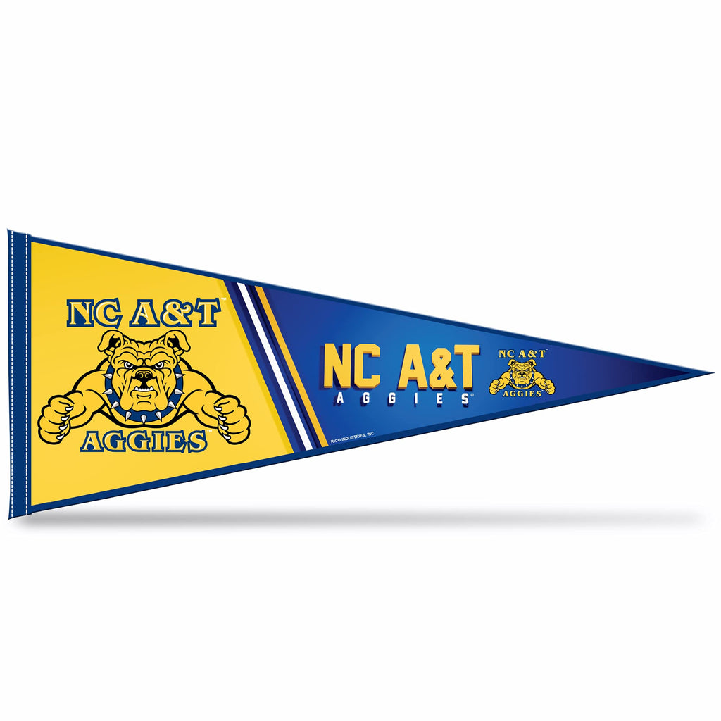 Rico Industries Ncaa North Carolina A&T Aggies Primary 12'' X 30'' Felt Wall D  Cor Pennant - Great For Home/Bed Room/Man Cave D