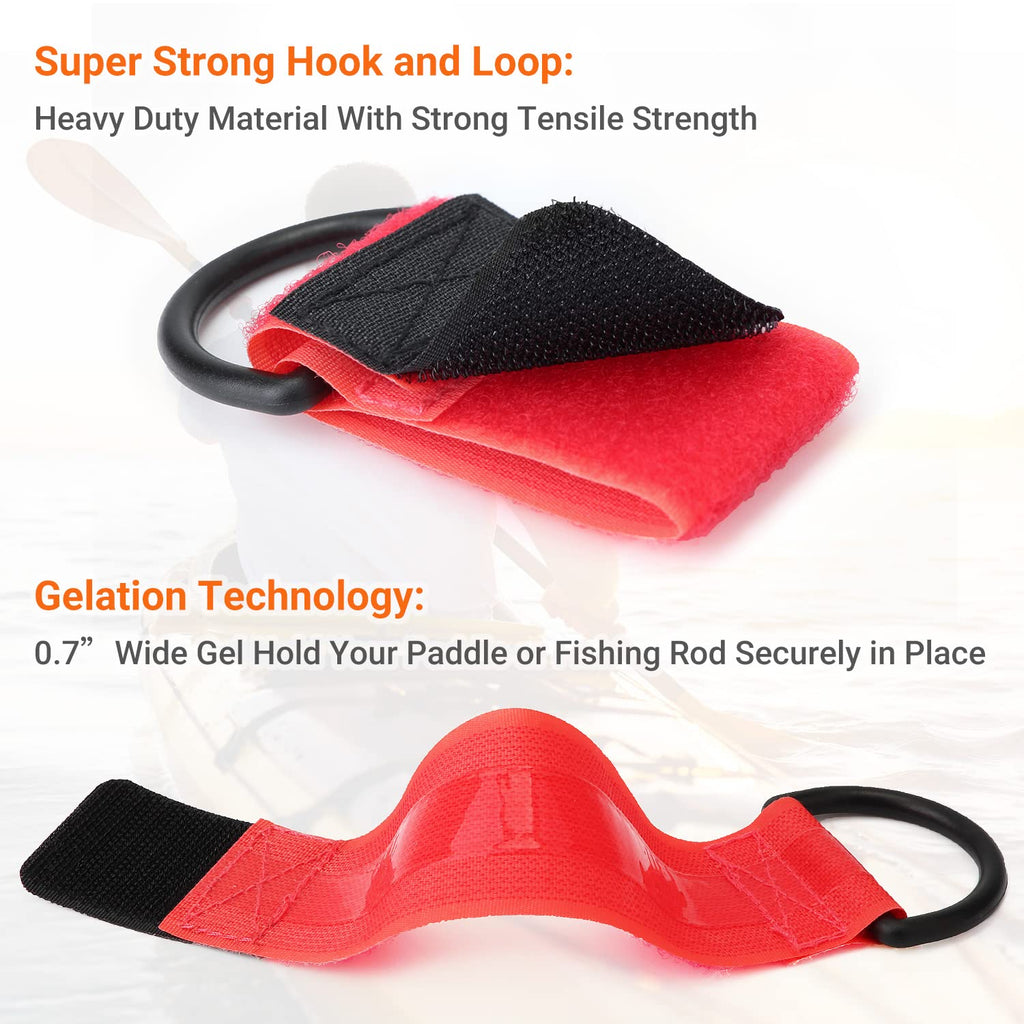 Boncas Paddle Leash Stretchable Kayak Paddle Coiled Leash For Kayak And Sup Paddles, Fishing Poles Rods 2 Pack