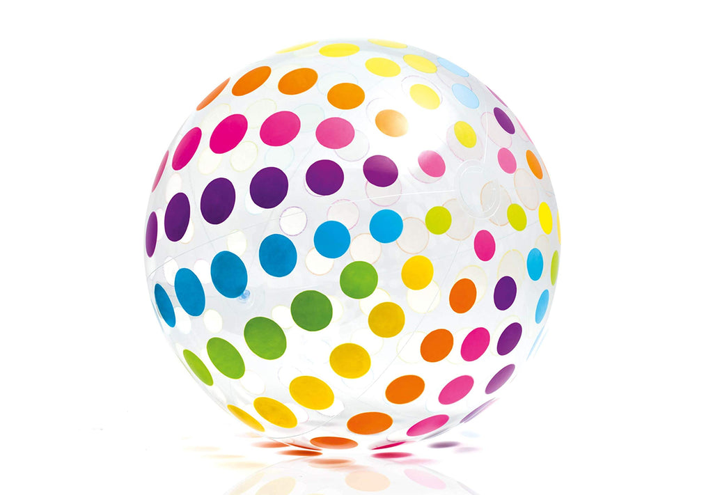 Intex 59065Ep Jumbo Inflatable Big Panel Colorful Giant Beach Ball (Set Of 4)